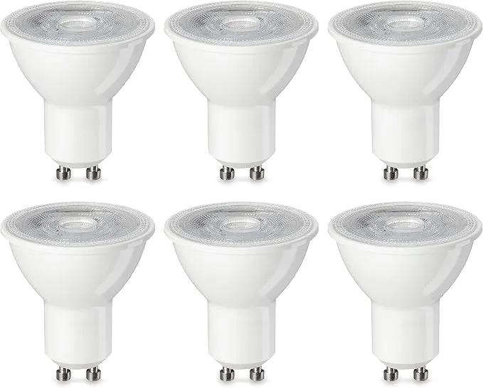 Amazon Basics Bombilla LED GU10 4.7W (50W) Blanco Cálido Pack 6