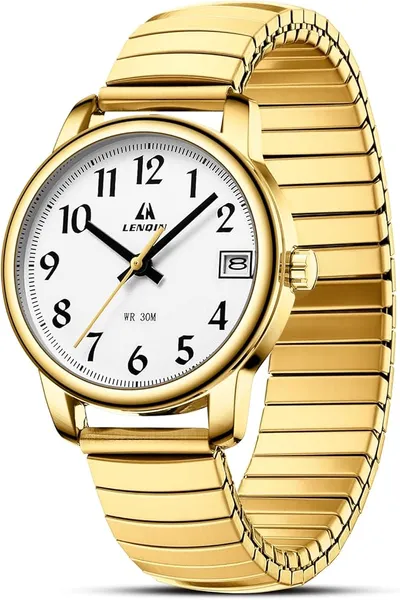 LN LENQIN Reloj Mujer Elasticay Relojes Mujeres De Acero Inoxidable Reloj A Prueba de Agua para Las Mujeres AnalóGico Cuarzo Relojes de MuñEca Banda de ExpansióN