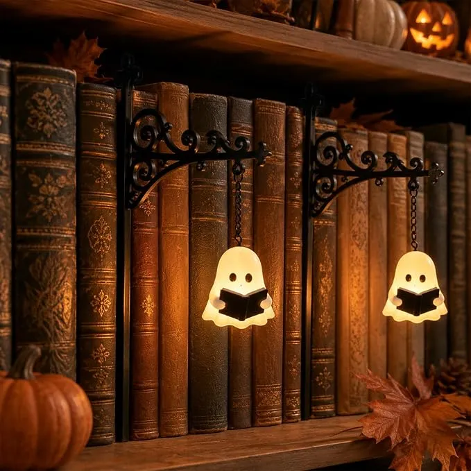 Pack 2 Faroles de Biblioteca LED Vintage Luz Nocturna Decorativa