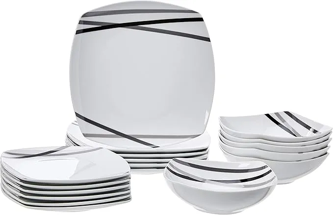 VAJILLA AMAZON BASICS 18 PIEZAS