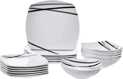 VAJILLA AMAZON BASICS 18 PIEZAS