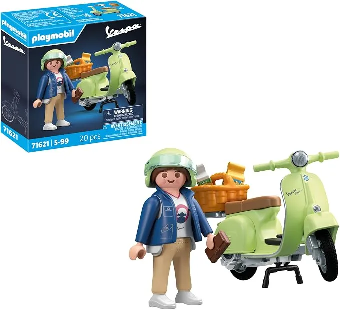 Playmobil Cars 71621 Vespa 150 Sprint Veloce Verde Claro - Modelo Coleccionista
