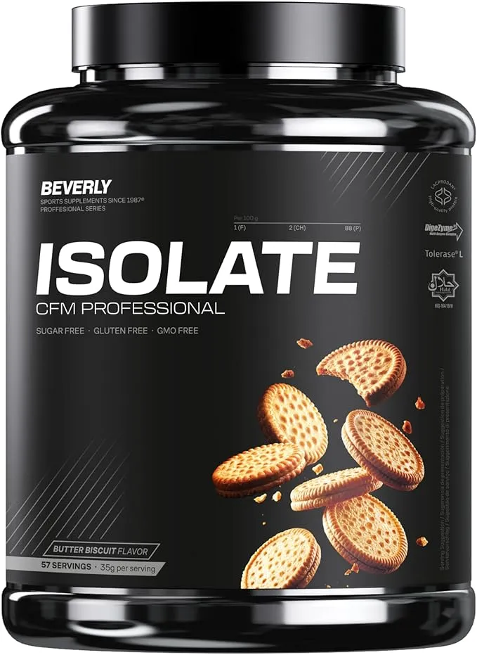 Proteína Aislada Beverly Isolate CFM Sabor Butter Biscuit - 58 Servicios