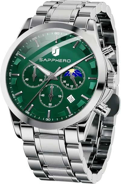 BENYAR by Relojes para Hombre Cronógrafo Indicación de Fecha 50M Reloj de Pulsera Impermeable Reloj de Pulsera clásico para Hombre Relojes analógicos de Cuarzo de Lujo Casual con Correa