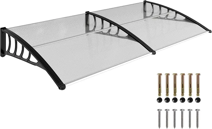 Marquesina Outsunny para Puertas y Ventanas de Aluminio Resistente