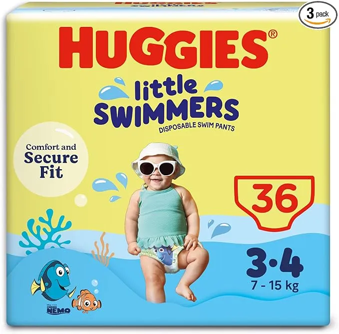 Huggies Little Swimmers Pañales Bañadores para Bebé Talla (3-4)