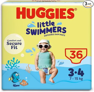 Huggies Little Swimmers Pañales Bañadores para Bebé Talla (3-4)