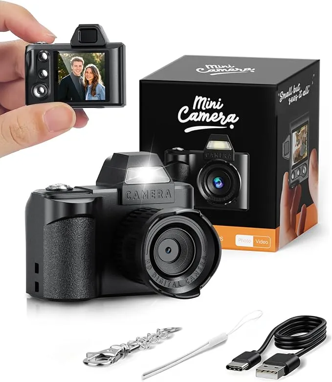 Cámara Compacta MAXMANGO para Vlogging Portátil con Cupón de Descuento
