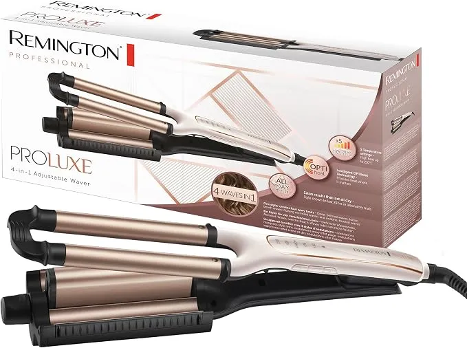 Remington Rizador Ondas 4 en 1 - Moldeador Multifuncional con Tecnología Optiheat