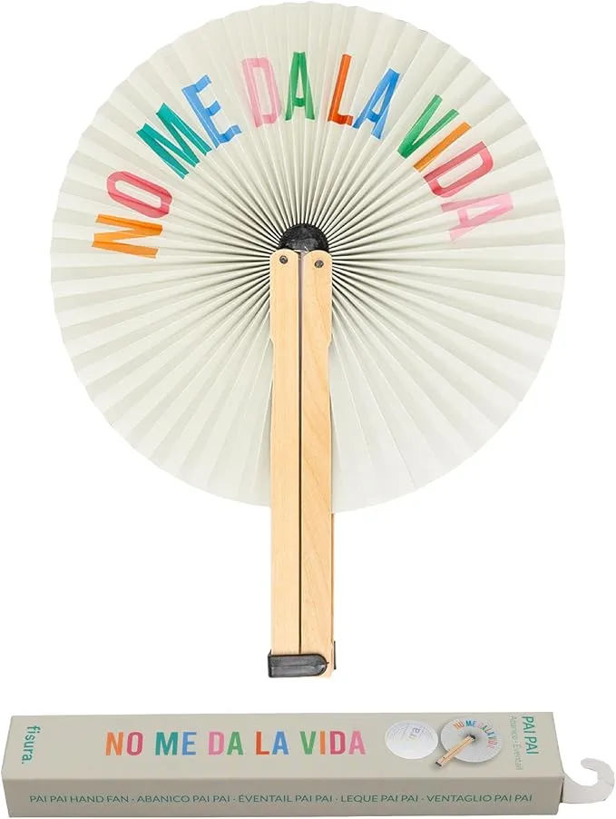 Abanico Plegable "No me da la vida" - Detalle Original para Bodas y Fiestas