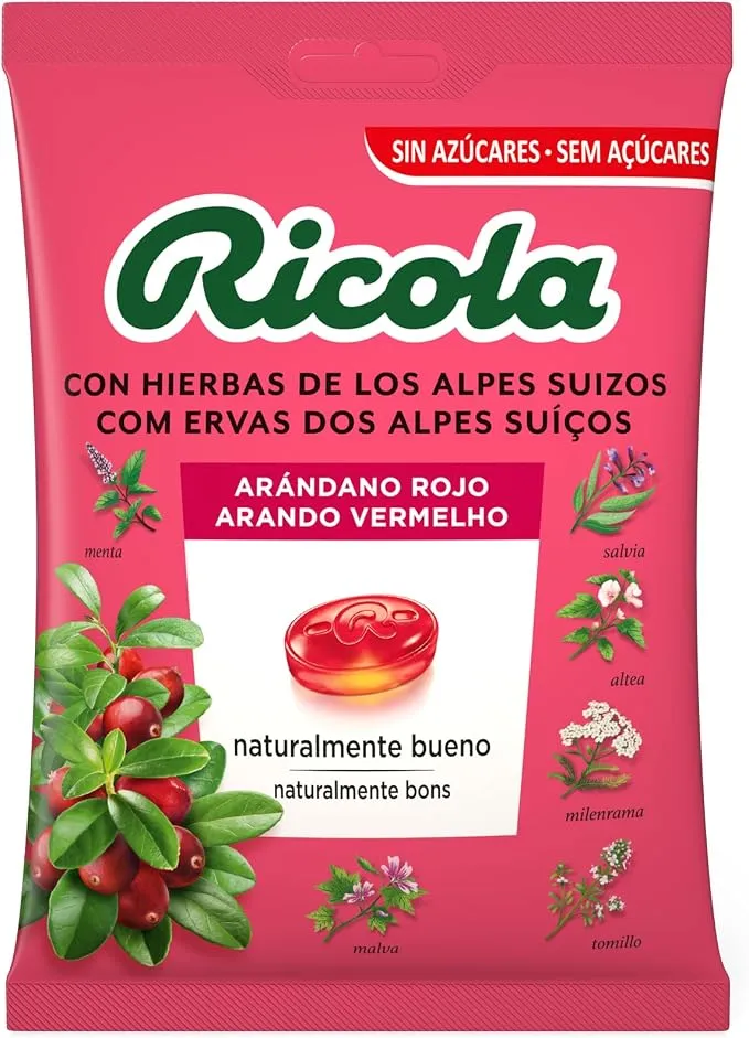 Ricola Caramelo Duros Arándano Rojo 70g - Pack de 1 Unidad