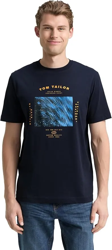 TOM TAILOR Camiseta para Hombre - Sky Captain Blue