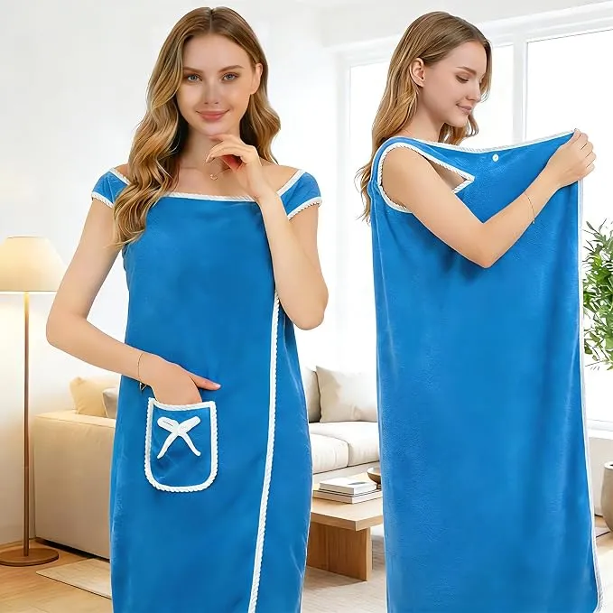 Toalla de baño con bolsillo