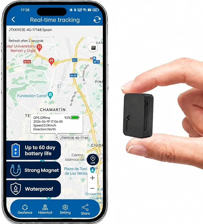 Mini Localizador GPS 4G Magnético Antirrobo para Vehículos