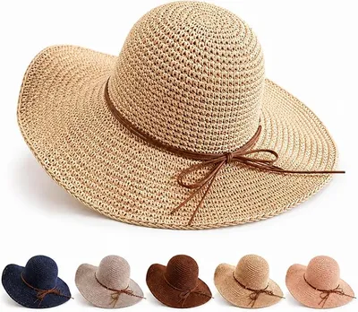 Sombrero de Paja Mujer Trenzado Ala Ancha