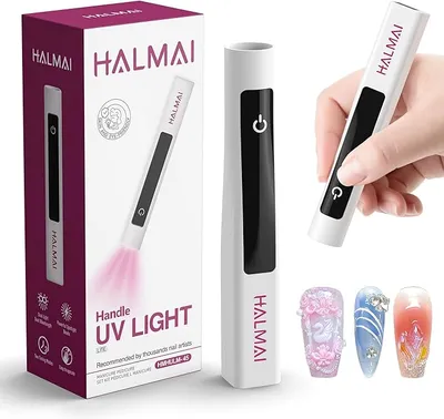 Halmai Lámpara de uñas UV de mano para esmalte de gel