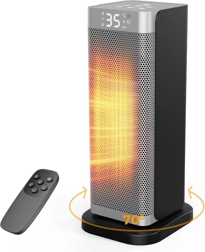 Calefactor Bajo Consumo 2000W con Oscilación y Temporizador