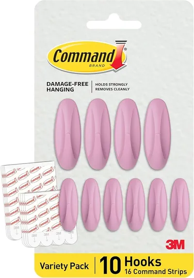 Command Ganchos Adhesivos Color Lila