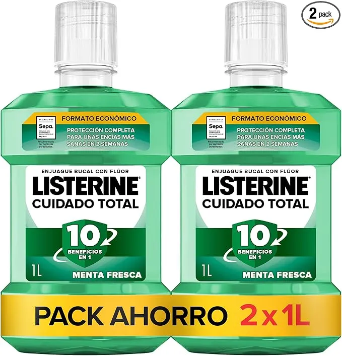 Listerine Cuidado Total Pack Ahorro (2 x 1 Litro)