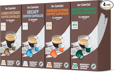 Cápsulas de Café de Plástico Nespresso, Paquete Variado, Tostado Oscuro