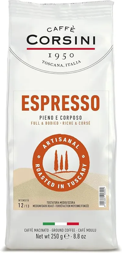 Caffè Corsini – Café Molido Espresso Mezcla Arábica Y Robusta
