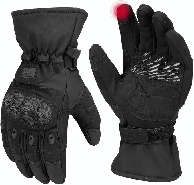 KEMIMOTO Guantes Moto Tácticos Antideslizantes Resistentes al Viento para Invierno