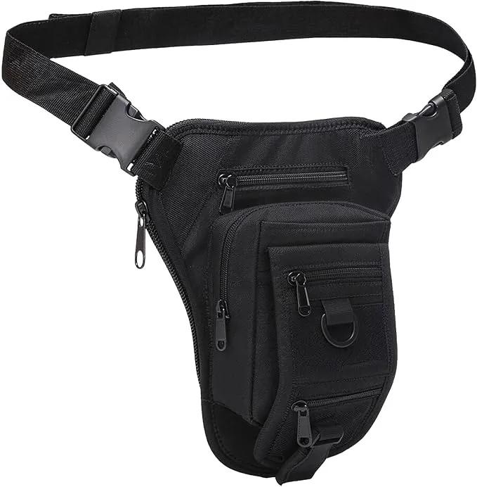 Bolsa de pierna para moto para hombre y mujer, impermeable, bolsa para el muslo, bolsa para moto, accesorios de moto, riñonera ampliable, espacio de almacenamiento ajustable, correas de pierna