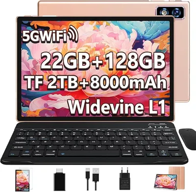 Tablet Gemini AI 10" con Android, 128GB, Accesorios Incluidos y Batería 8000mAh