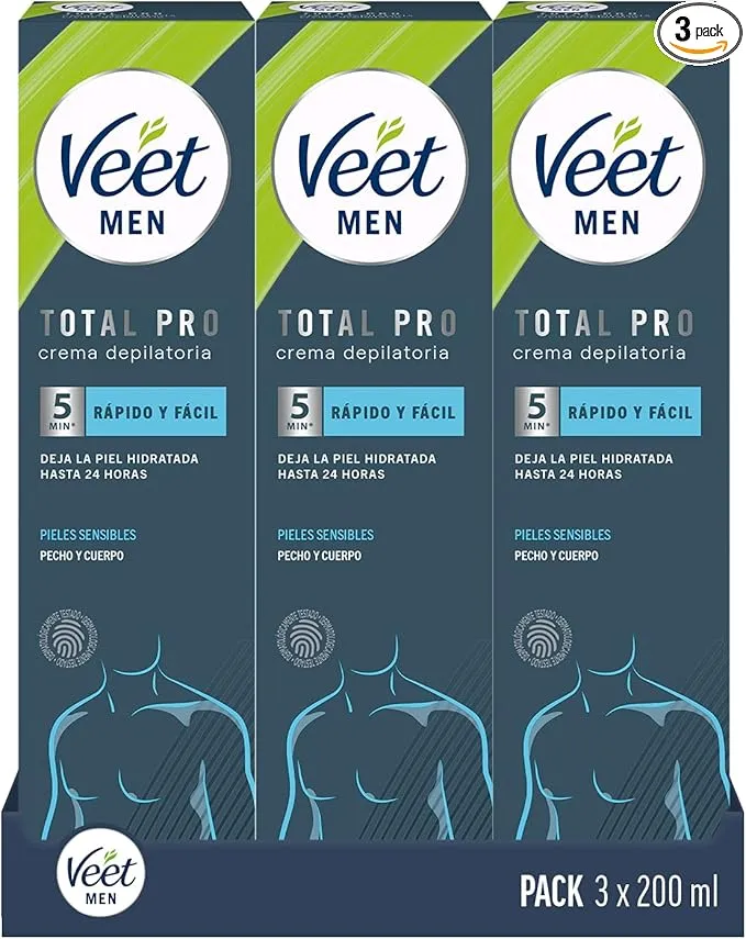 Veet Men Crema Depilatoria Pack 3x200ML