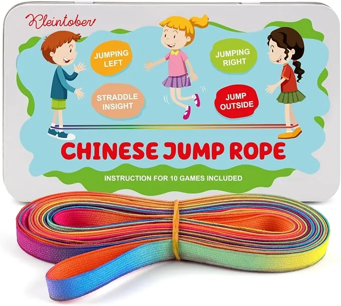 KLEINTOBER Goma elástica de Saltar Arcoíris Premium para Niños