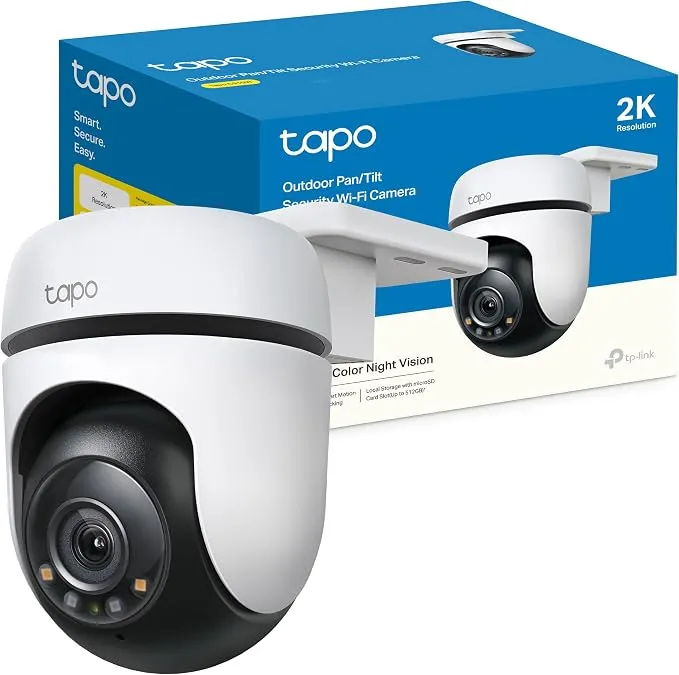 Cámara de Vigilancia WiFi Exterior Tapo C510W 360º 2K 3MP con Detección IA