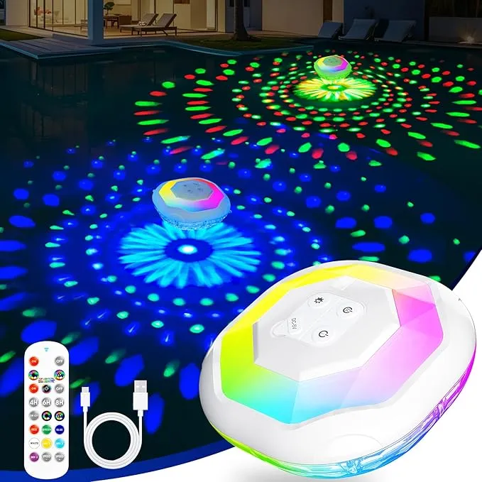 DeeprBetter Luces Piscina Flotantes con Control Remoto
