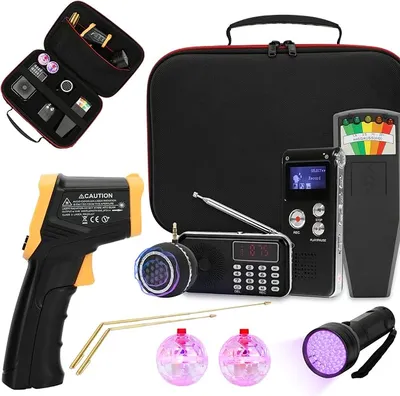Kit de Caza Fantasmas Profesional 11 Piezas con Medidor EMF y Grabadora EVP