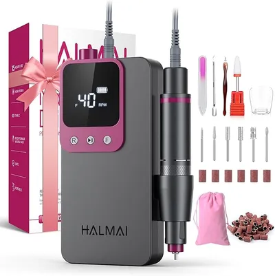 Taladro eléctrico para uñas inalámbrico HALMAI HMC320