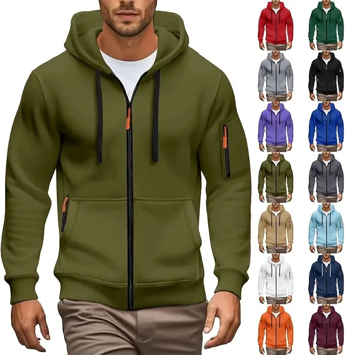 Sudadera con Cremallera y Capucha para Hombre Genérico - Estilo Deportivo y Casual
