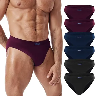 FALARY Calzoncillos Hombre Algodón Pack de 6 Ropa Interior Multicolor