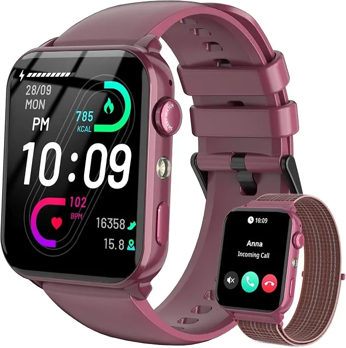 Smartwatch con Llamada y Monitor de Salud para Mujer y Hombre, Batería 20 Días