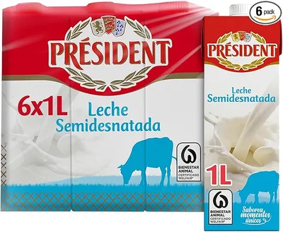 Président - Leche Semidesnatada de Bienestar Animal