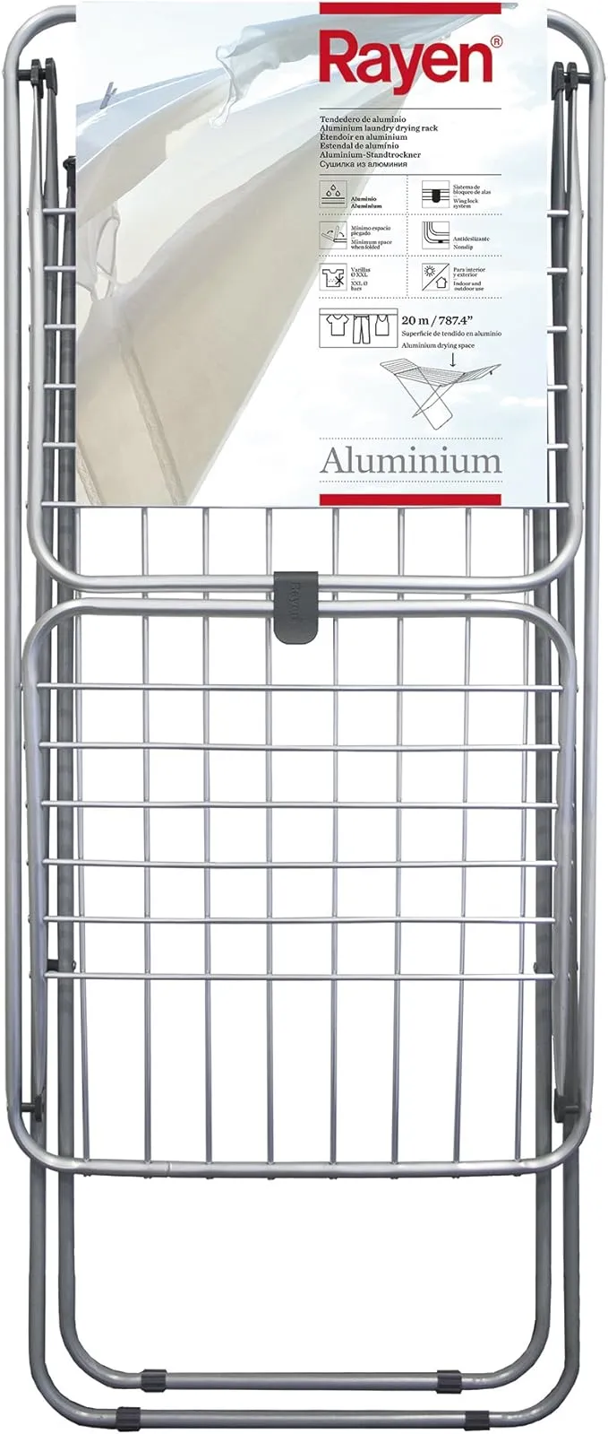 Rayen Tendedero de Aluminio Plegable XXL - 20 Metros de Secado