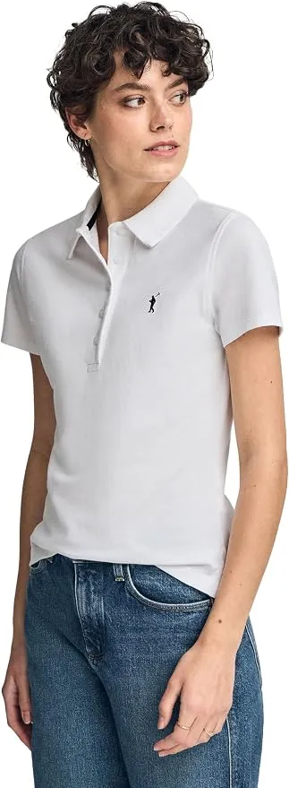 Polo Club Polo Mujer Blanco Algodón de 5 Botones