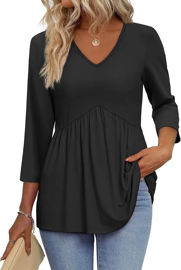 Blusas de 3/4 de manga para mujer