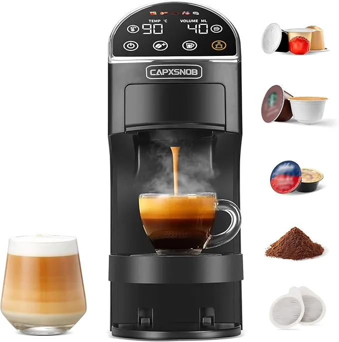 Cafetera Magician2 5 en 1: Dolce Gusto, Nespresso, Lavazza, Molido y ESE 44mm