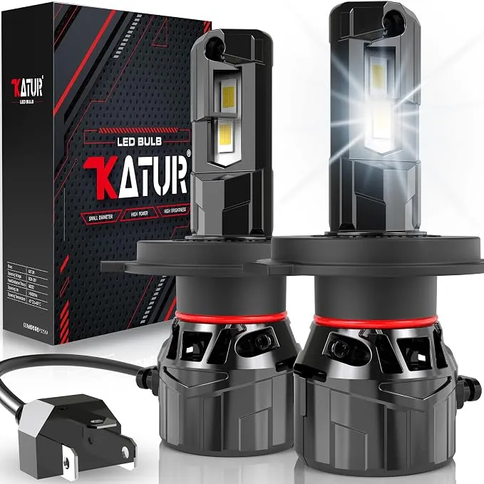 KATUR Bombilla LED H4 120W 30000LM 6000K Xenon Blanco (2 Piezas)