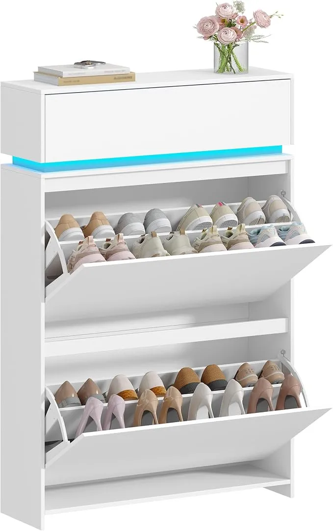 Armario Organizador de Zapatos Hzuaneri con LED para 20 Pares