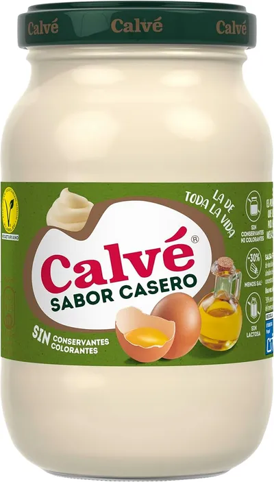 Calve Salsa en tarro, Sabor Casero, sin conservantes, 30% menos sal, 210 ml