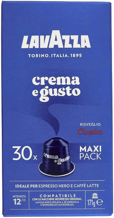 Lavazza Crema e Gusto Classico: 30 Cápsulas de Café Nespresso Compatibles