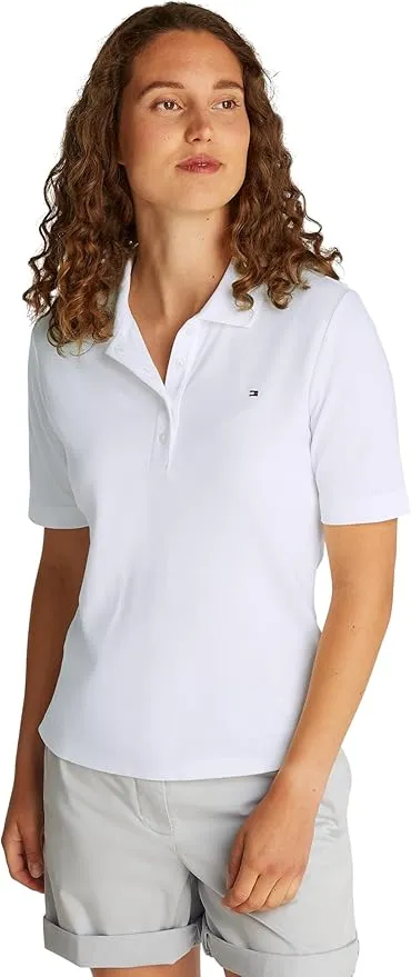 Tommy Hilfiger Polo de Manga Corta para Mujer Regular Fit