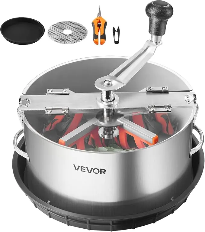 VEVOR Máquina Recortadora de Cuenco para Hojas y Brotes (Manual 305 mm)