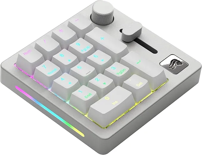 GLORIOUS GMMK Macro Numpad Teclado Inalámbrico Bluetooth (Blanco)
