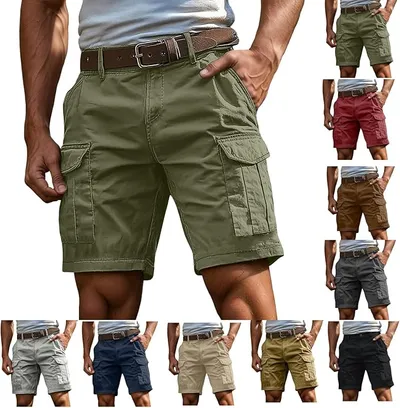 Pantalones Cortos Hombre Cargo Bermudas Deportivos Verano